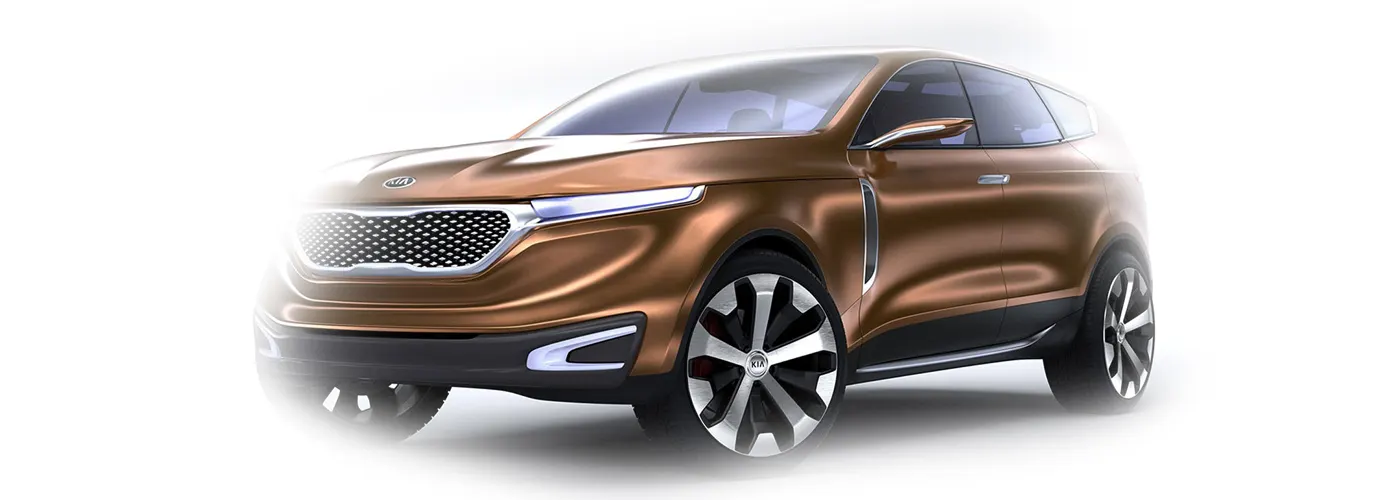 Render of a copper concept SUV