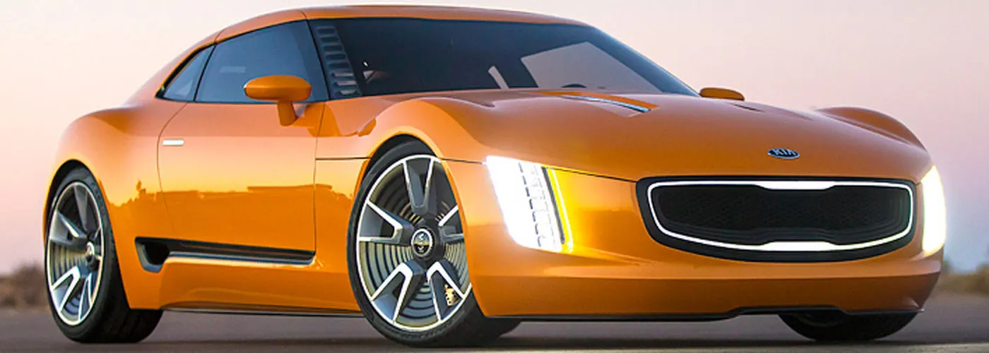 Render of an orange concept sports car